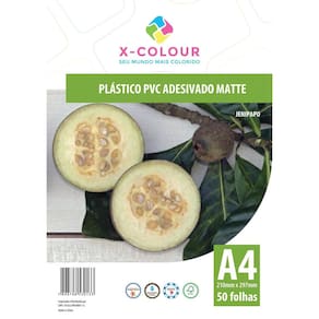 Vinil Pvc Branco Matte Adesivo A4 130G/M2 50 Folhas X-Colour