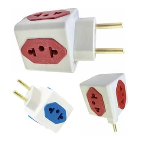 3 Adaptador Benjamin Cubo 3D 3 Entradas 110V 1 220V