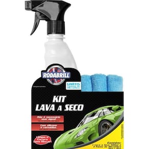 Lava A Seco Rodabrill + 3 Panos De Microfibra