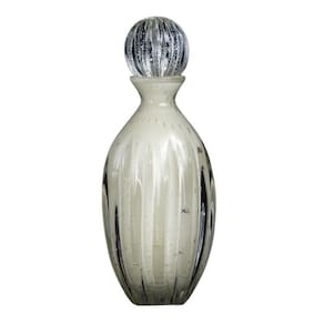 Garrafa Em Cristal Murano Pérola - São Marcos 39Cm