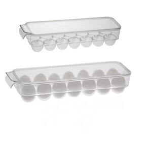 Kit 2 Bandeja Porta 14 Ovos Organizador Acrílico Suporte