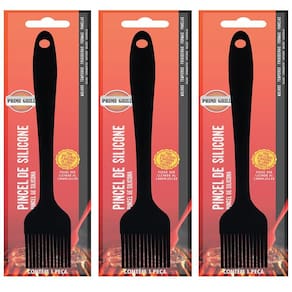 Kit Pincel De Silicone 16198 Prime Grill 3 Peças