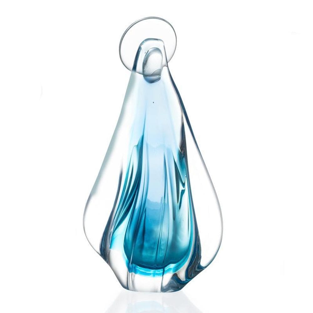 Imagem Em Cristal Murano Água Marinha - São Marcos 29Cm