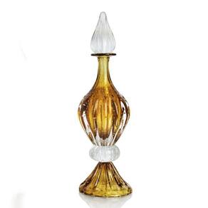 Garrafa Com Base Em Cristal Murano Âmbar - São Marcos 50Cm
