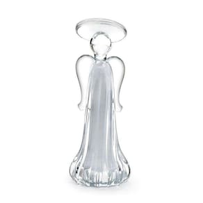 Anjo Em Cristal Murano Cinza - São Marcos 21Cm