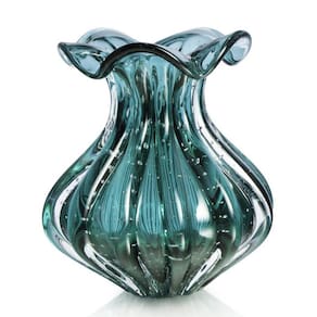 Vaso Trouxinha Em Cristal Murano Esmeralda - São Marcos 21Cm