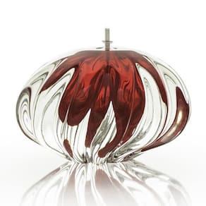 Lamparina Em Cristal Murano Vermelho - São Marcos 12Cm