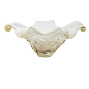 Centro De Mesa Em Cristal Murano Pérola - São Marcos 45Cm