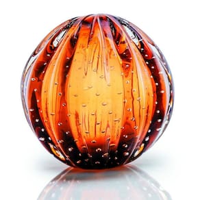 Peso Em Cristal Murano Marrom - São Marcos 15Cm