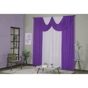 Cortina Paris 5,00 x 2,80 com Bando Sala Quarto Porta Balcão Malha Gel Varão Simples