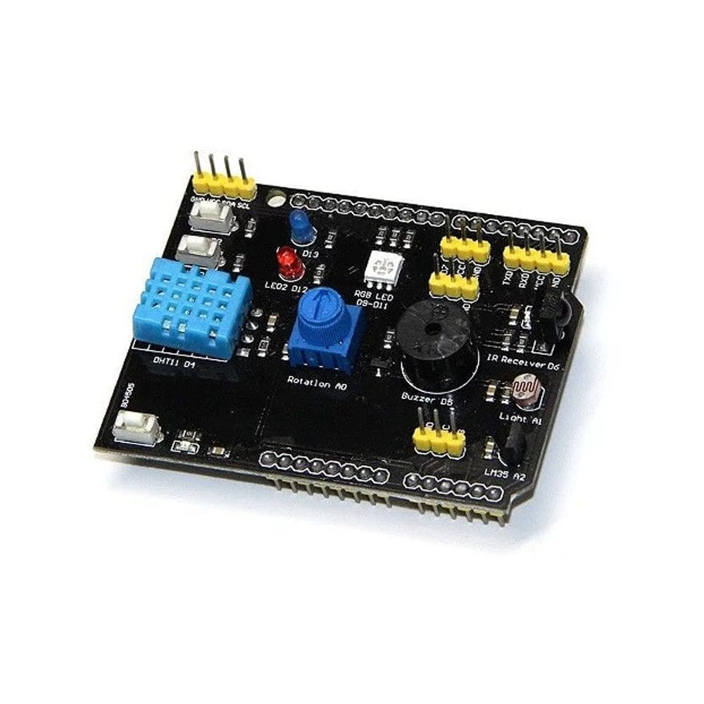 SHIELD ARDUINO MULTIFUNCOES COM SENSORES E I/Os