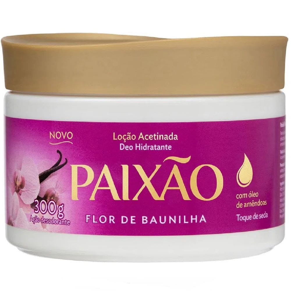 Loção Acetinada Paixão Flor de Baunilha 300g