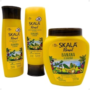 Kit Skala Banana e Bacuri: Shampoo e Condicionador + Mascara de Tratamento 1000ml