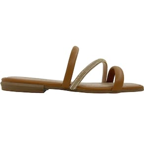 Tamanco Rasteira Feminino Casual Dia a Dia Tira com Brilho Mississipi Mb751
