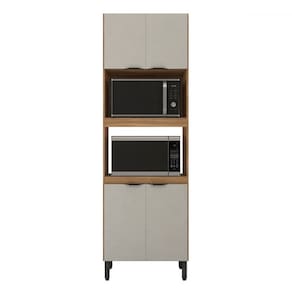 Paneleiro Firenze Duplo Forno 4 Portas Amêndola/Nude - Demóbile