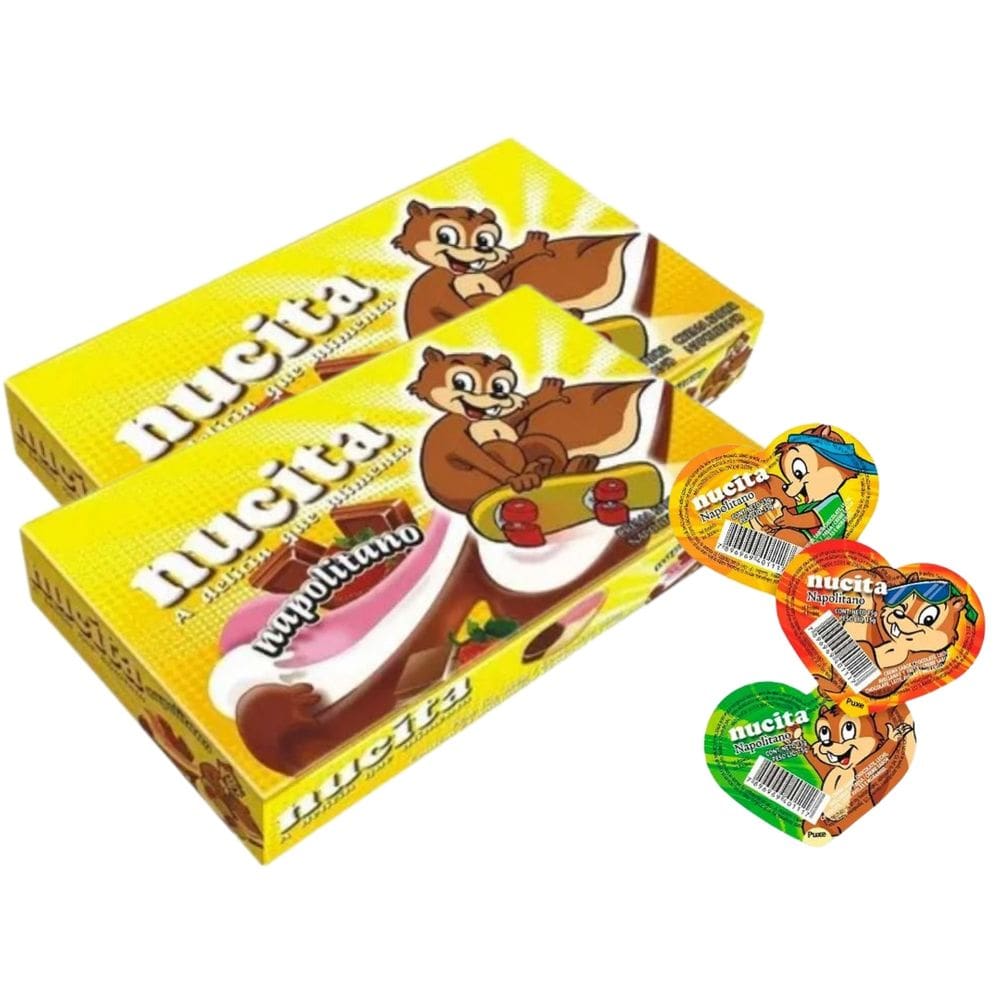 Creme Napolitano Nucita Coração C/ 24u 360g - 2 caixas