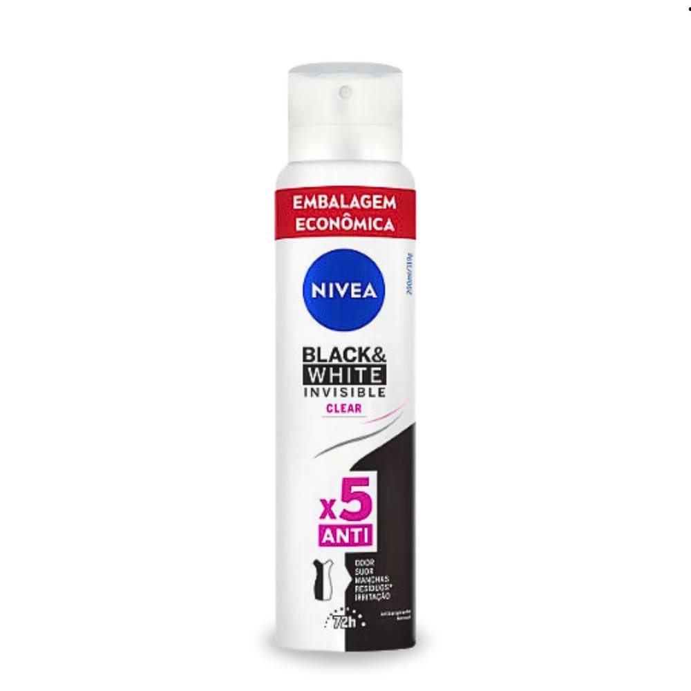 Desodorante Nivea Aerosol Black e White Clear 200ml