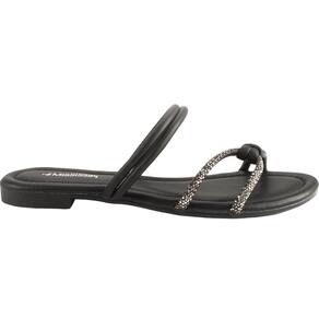 Tamanco Rasteira Feminino Casual Dia a Dia Tira com Strass Mississipi Mc012