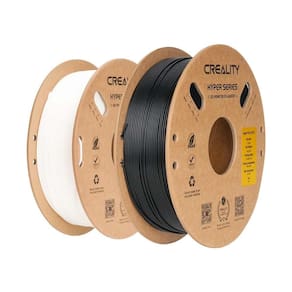Kit 2Kg Filamentos Hyper PLA Creality p/ Impressora 3D Branco e Preto - 3301010392