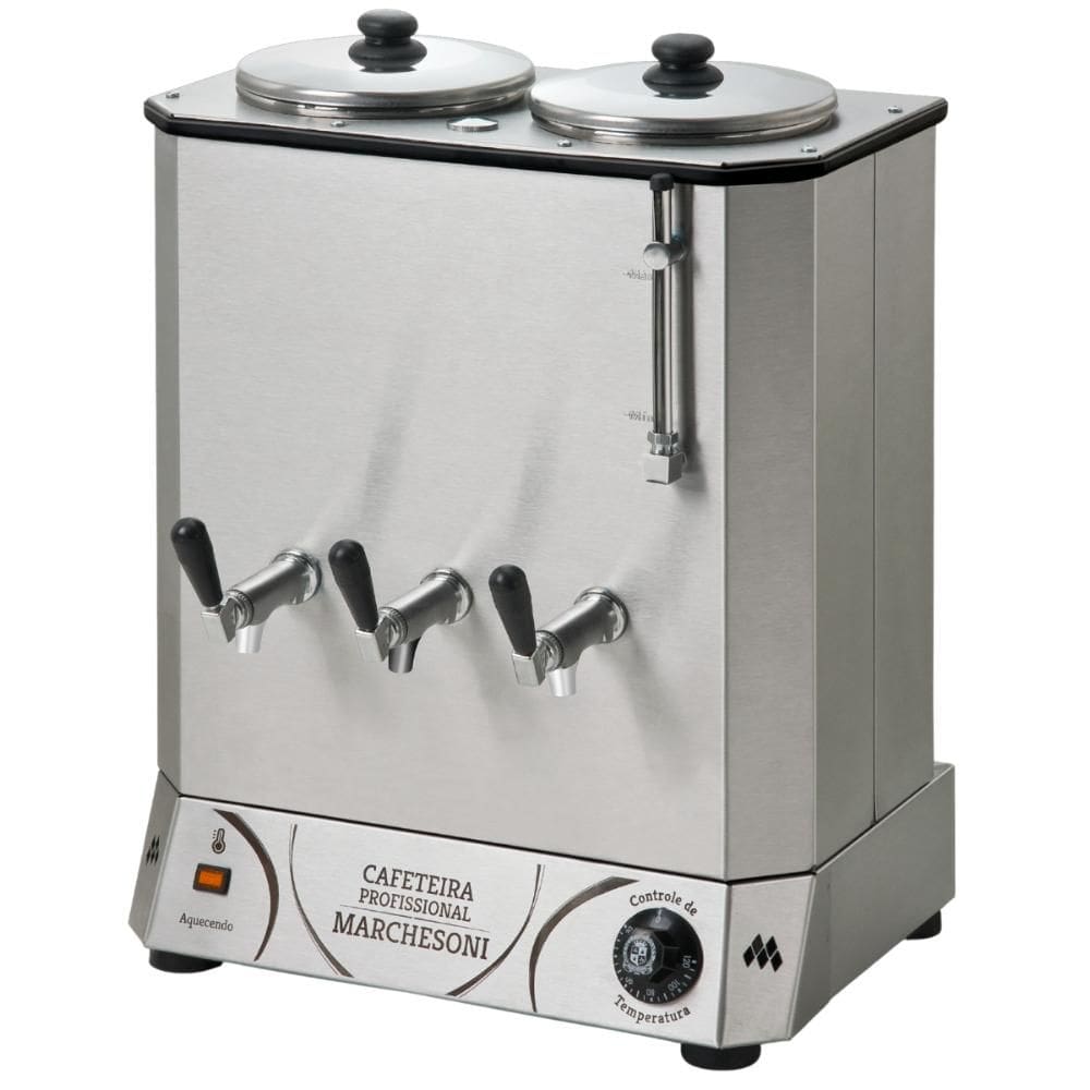 Cafeteira Profissional 2 Reservatórios 4 Litros Máquina de Café Elétrica Marchesoni