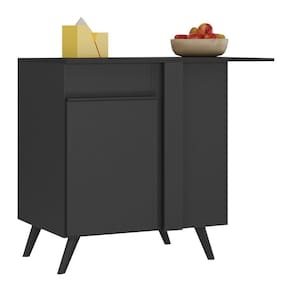 Balcão Cozinha De Canto 1 Porta Veneza Mp3743.895 Preto