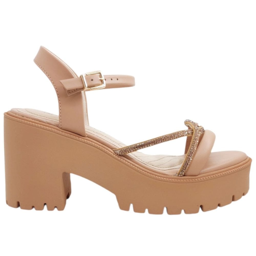 Sandália Feminina Casual Dia a Dia Tratorada Salto Alto Conforto Ramarim 2454202