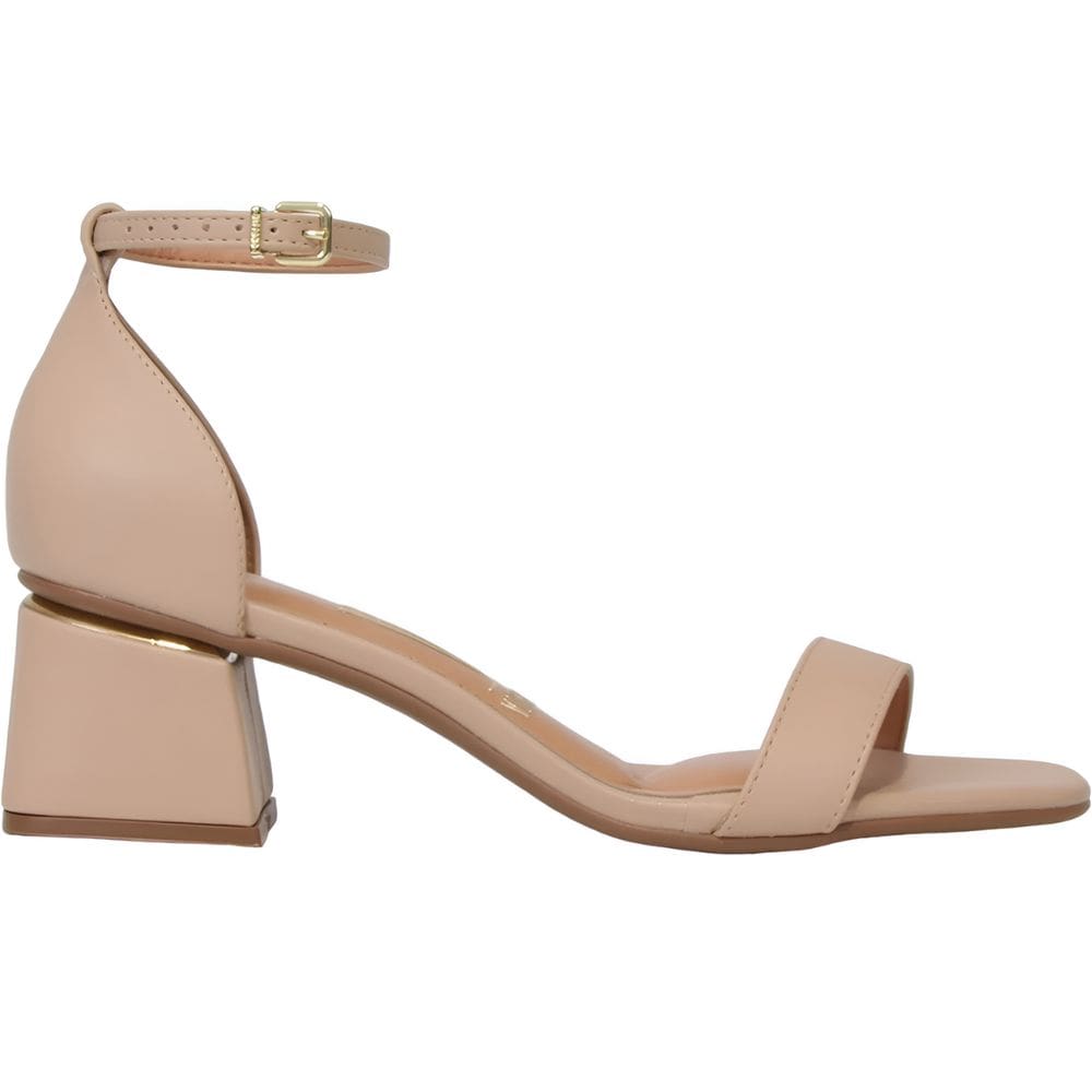 Sandália Casual Feminina Dia a Dia Salto Médio Bico Redondo Vizzano 6428.104