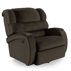 Poltrona do Papai Reclinável Napoli Glider Giratória PU Marrom FH1 - D`Rossi