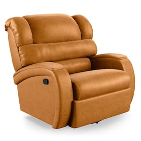 Poltrona do Papai Reclinável Napoli Glider Giratória PU Whisky FH1 - D`Rossi