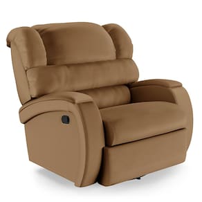 Poltrona do Papai Reclinável Napoli Glider Giratória PU Caramelo FH1 - D`Rossi