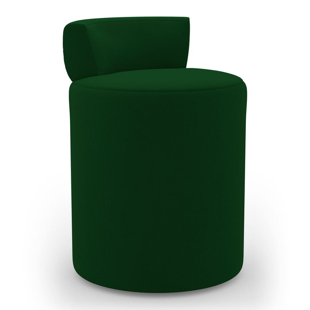 Puff Decorativo Orgânico Living Aegon Minimalista Veludo Verde - Desk Design