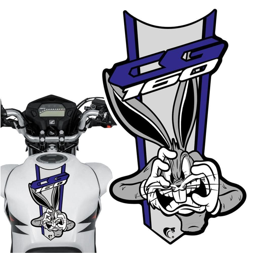 Adesivo Faixa Gravata Sem Resina Moto Cg 150/160 Pernalonga Azul Cor Cg 160