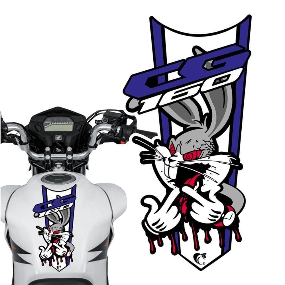 Adesivo Faixa Gravata Sem Resina Moto Cg 150/160 Pernalonga Azul Cor Cg 160