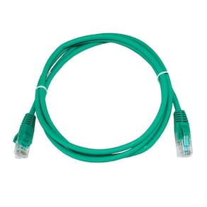 Cabo de Rede UTP (Patch Cord) RJ45 Cat 5e - 1.5 metros - Verde - Seclan CY-5128-CAT5E-1.5M-GR