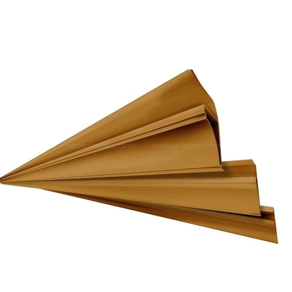 Kit 10 Caixas com 90 M Meia Cana Polifort 8mm X 38mm X 3,00m barra Mogno