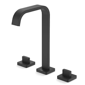 Misturador para Lavatório de Mesa 3 Furos de Bica Alta com Valvula Virtus Matte Matte Black