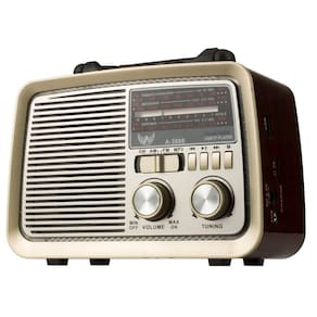 Rádio Retro Vintage Am Fm Sw Usb Recarregavel A3088 Marrom