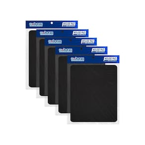 Mouse Pad Preto Liso Emborrachado Básico Barato 22X18Cm 5