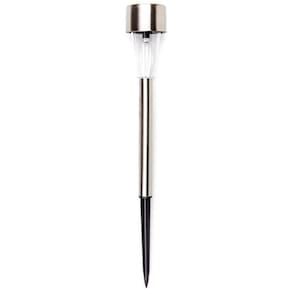 Kit 10 Luminárias Luz Solar Inox Led Poste Iluminação Jardim