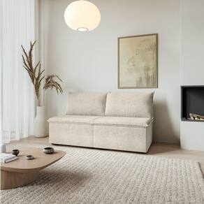 Sofá Modular 2 Módulos Centrais Zen Cabecasa Madeiramadeira Off White