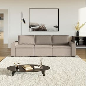 Sofá Modular 1 Módulo Direito 1 Módulo Central 1 Módulo Esquerdo Zen Cabecasa Madeiramadeira Marrom