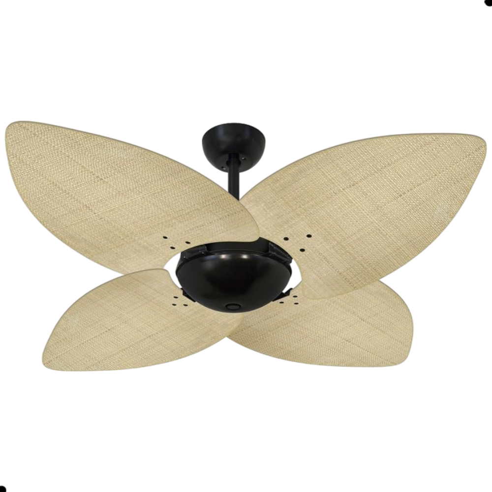 Ventilador de Teto Dormamu Nero Office 4 Pás Palmae Natural 127V com Controle