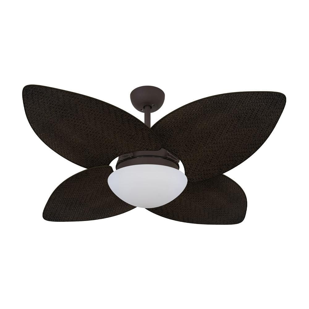 Ventilador de Teto Dormamu Marrom Texturizado 4 Pás Palmae Tabaco 127V
