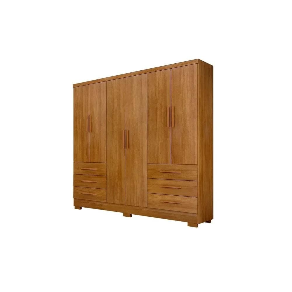 Guarda Roupa Casal 6 Portas 6 Gavetas Encant Cumaru