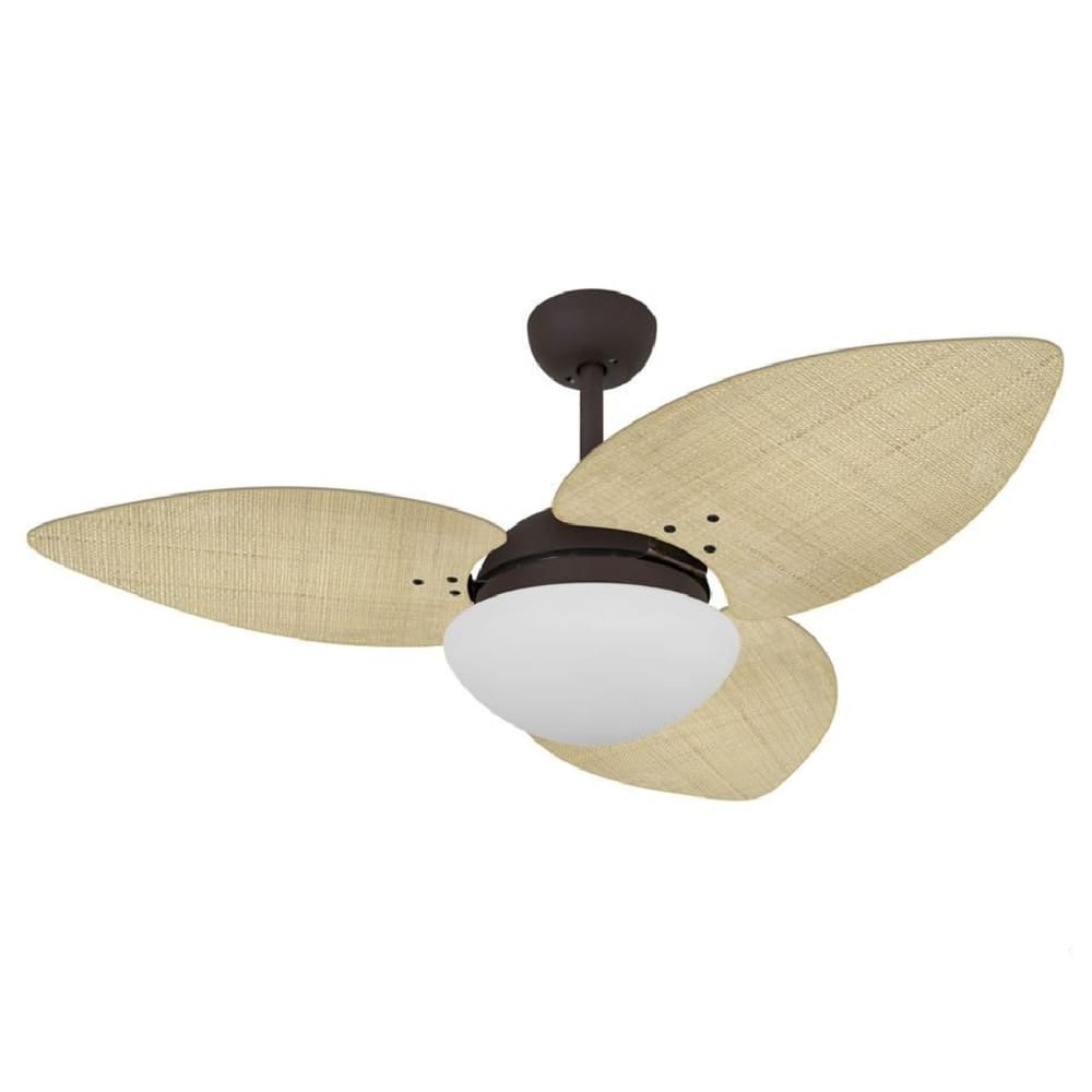 Ventilador de Teto Dormamu Marrom Texturizado 3 Pás Palmae Natural 127V com Controle
