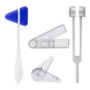 Kit Martelo Taylor + Goniometro Grande + Goniometro Dedo + Diapasão
