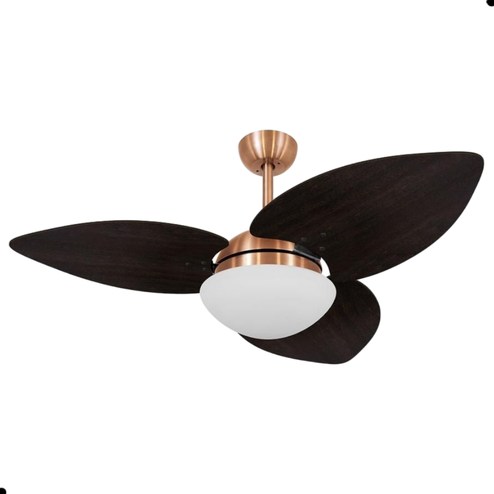 Ventilador de Teto Dormamu Cobre 3 Pás Tabaco 127V com Controle