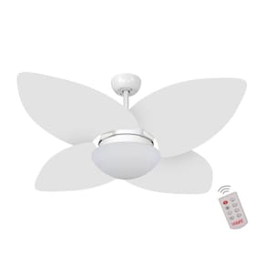 Ventilador de Teto Dormamu Branco Fosco 4 Pás Branco 127V com Controle