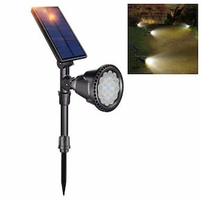Luminaria Solar Spot LED Arandela Espeto Balizador Sensor Movimento Presença Angulo Ajustaval Jardim Quintal Parede Entrada Garagem Iluminaçao Caminho