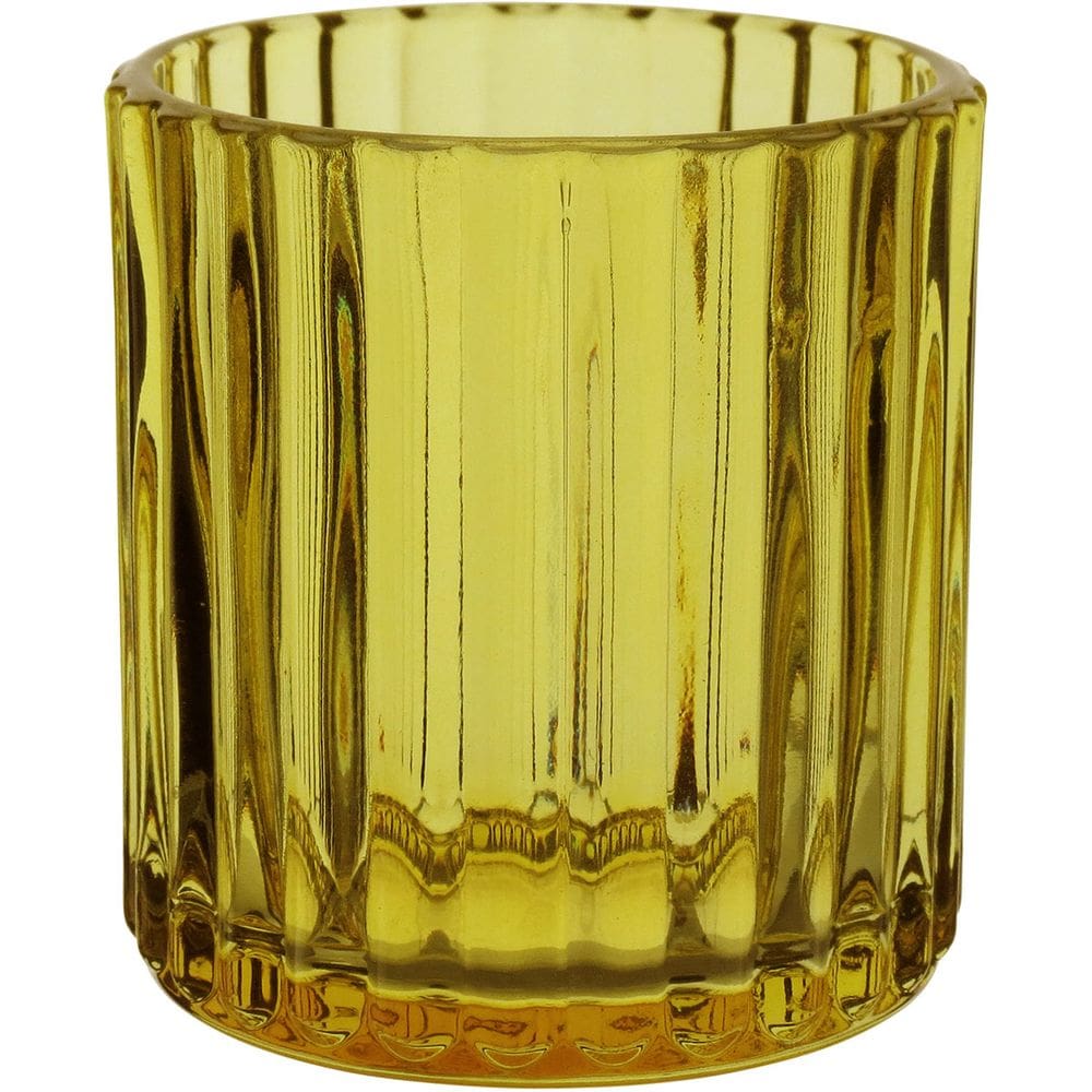 Castiçal Vidro Amarelo